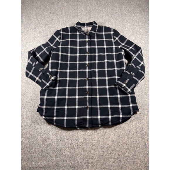 J Crew Other - J.Crew Plaid Sherpa Lined Flannel Men's Shacket Black White Size XSmall